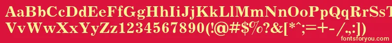 Journalb Font – Yellow Fonts on Red Background