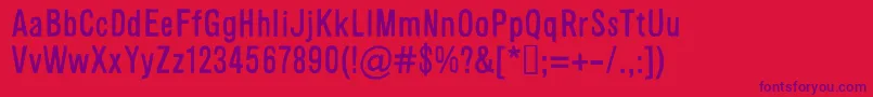 AlsinaUltrajada Font – Purple Fonts on Red Background