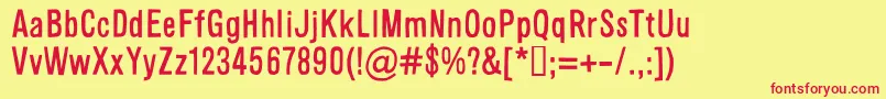 AlsinaUltrajada Font – Red Fonts on Yellow Background
