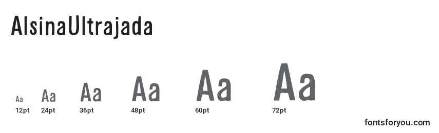 Размеры шрифта AlsinaUltrajada