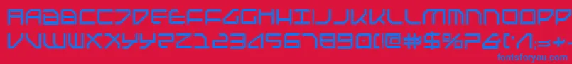 FederapolisCollege-fontti – siniset fontit punaisella taustalla
