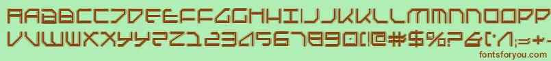 Шрифт FederapolisCollege – коричневые шрифты на зелёном фоне