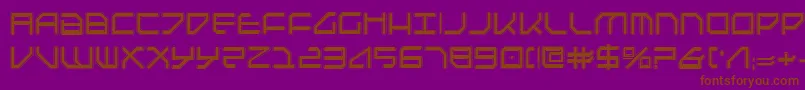 Шрифт FederapolisCollege – коричневые шрифты на фиолетовом фоне