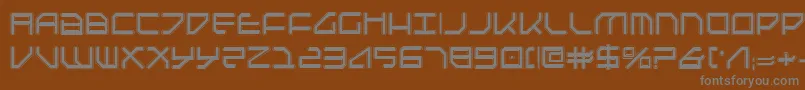 FederapolisCollege-fontti – harmaat kirjasimet ruskealla taustalla