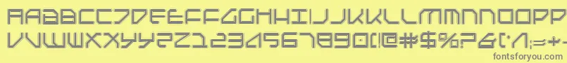 FederapolisCollege-Schriftart – Graue Schriften auf gelbem Hintergrund