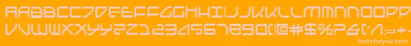 Шрифт FederapolisCollege – розовые шрифты на оранжевом фоне