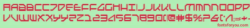FederapolisCollege-fontti – punaiset fontit vihreällä taustalla
