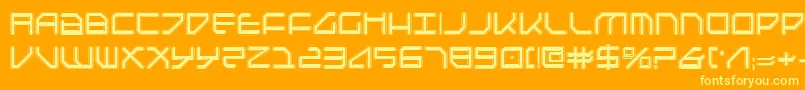 FederapolisCollege Font – Yellow Fonts on Orange Background