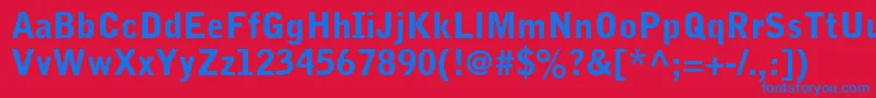 BellGothicBlack Font – Blue Fonts on Red Background