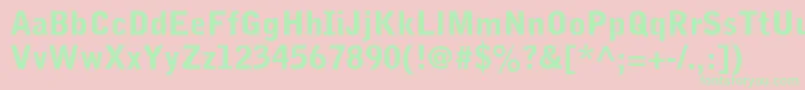 BellGothicBlack Font – Green Fonts on Pink Background