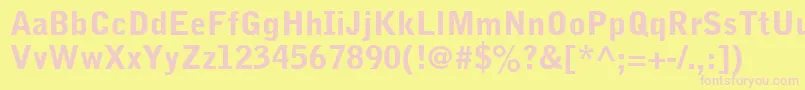 Police BellGothicBlack – polices roses sur fond jaune