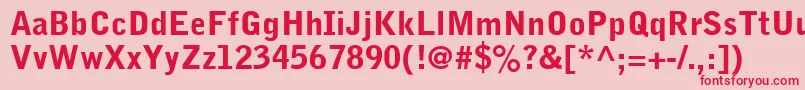 BellGothicBlack Font – Red Fonts on Pink Background