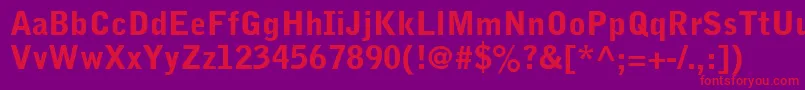 BellGothicBlack Font – Red Fonts on Purple Background