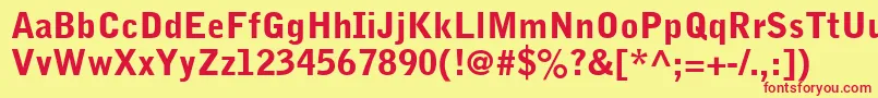 BellGothicBlack Font – Red Fonts on Yellow Background