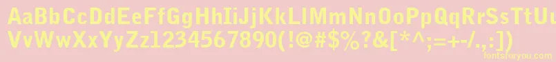 Police BellGothicBlack – polices jaunes sur fond rose