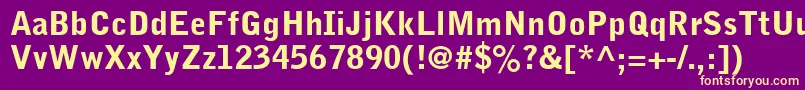 BellGothicBlack Font – Yellow Fonts on Purple Background