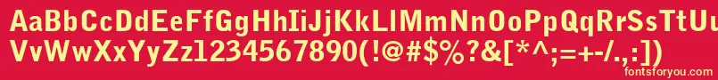 BellGothicBlack Font – Yellow Fonts on Red Background