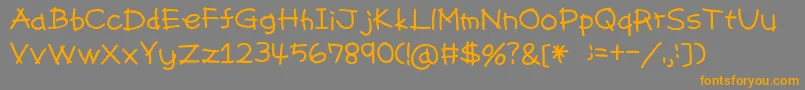 Czcionka Pencil – pomarańczowe czcionki na szarym tle