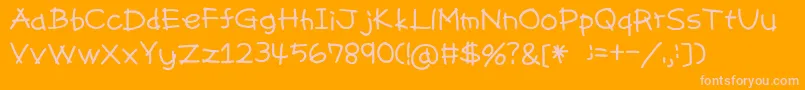 fuente Pencil – Fuentes Rosadas Sobre Fondo Naranja