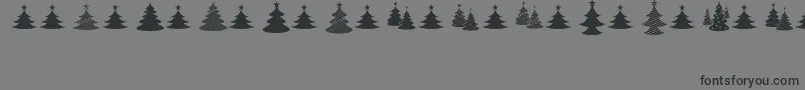 ChristmasI Font – Black Fonts on Gray Background