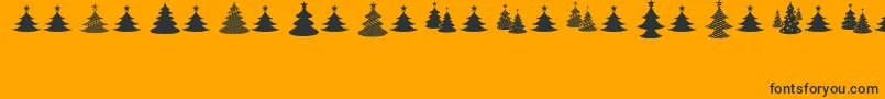 ChristmasI Font – Black Fonts on Orange Background
