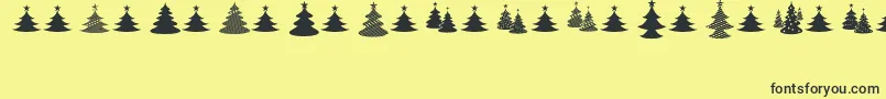 ChristmasI Font – Black Fonts on Yellow Background