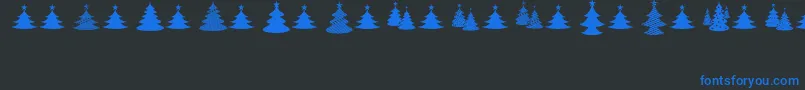 ChristmasI Font – Blue Fonts on Black Background