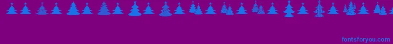 ChristmasI-Schriftart – Blaue Schriften auf violettem Hintergrund