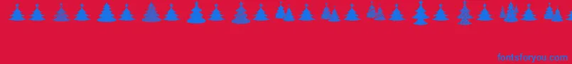 フォントChristmasI – 赤い背景に青い文字