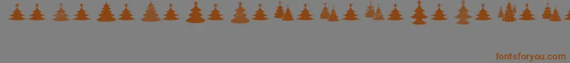ChristmasI Font – Brown Fonts on Gray Background