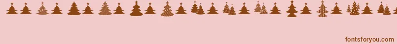 ChristmasI Font – Brown Fonts on Pink Background