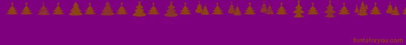 ChristmasI Font – Brown Fonts on Purple Background