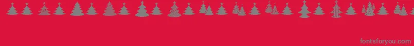 ChristmasI Font – Gray Fonts on Red Background