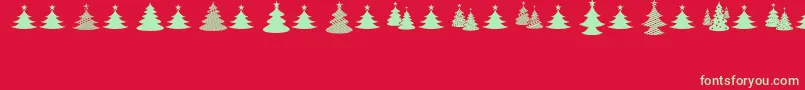 Saiba mais sobre a fonte ChristmasI Fonte ChristmasI – fontes verdes em um fundo vermelho