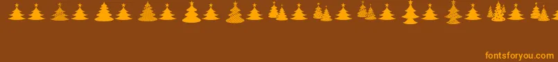 ChristmasI Font – Orange Fonts on Brown Background