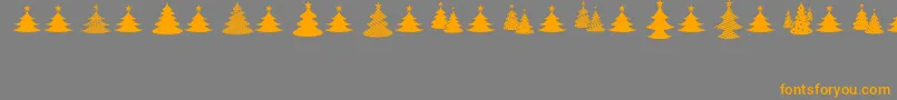 ChristmasI Font – Orange Fonts on Gray Background