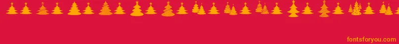 ChristmasI Font – Orange Fonts on Red Background