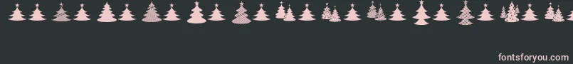 ChristmasI Font – Pink Fonts on Black Background