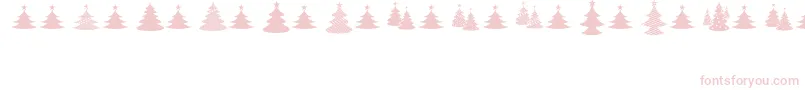 ChristmasI Font – Pink Fonts on White Background