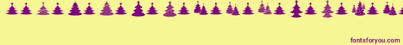 ChristmasI Font – Purple Fonts on Yellow Background