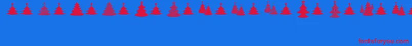 ChristmasI Font – Red Fonts on Blue Background