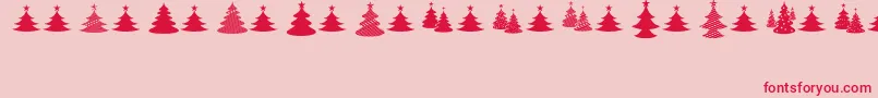 ChristmasI Font – Red Fonts on Pink Background