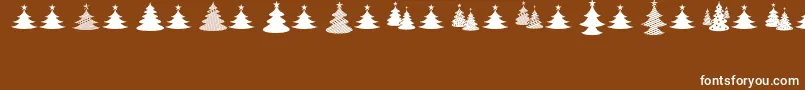 ChristmasI Font – White Fonts on Brown Background