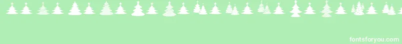 ChristmasI Font – White Fonts on Green Background