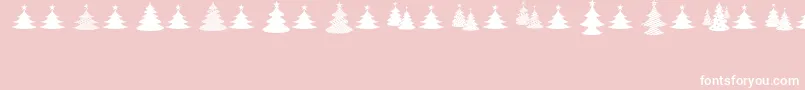 ChristmasI-Schriftart – Weiße Schriften auf rosa Hintergrund