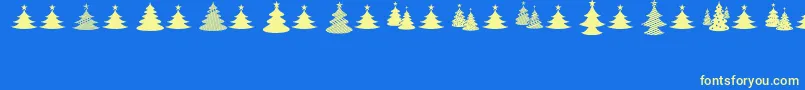 ChristmasI Font – Yellow Fonts on Blue Background
