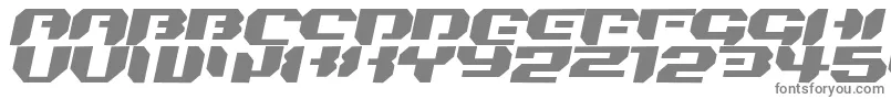 Шрифт Bionickidsimpleslanted – серые шрифты на белом фоне