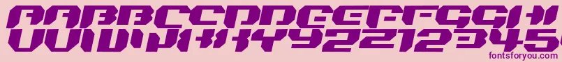 Bionickidsimpleslanted Font – Purple Fonts on Pink Background