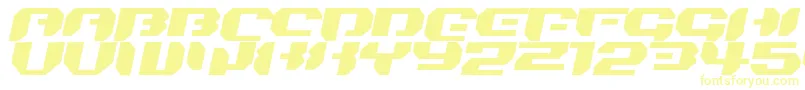 Шрифт Bionickidsimpleslanted – жёлтые шрифты