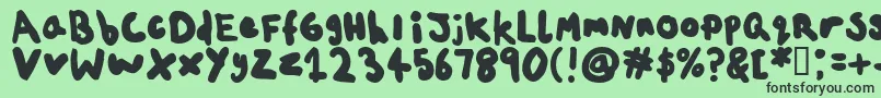 ChildsplayAgeten Font – Black Fonts on Green Background